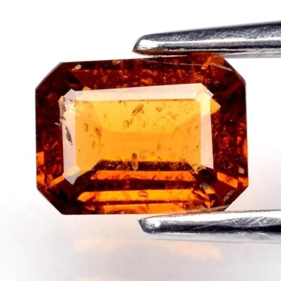 0.56ct 5.8x4.3mm Octagon Natural Orange Hessonite Garnet - Picture 1 of 1
